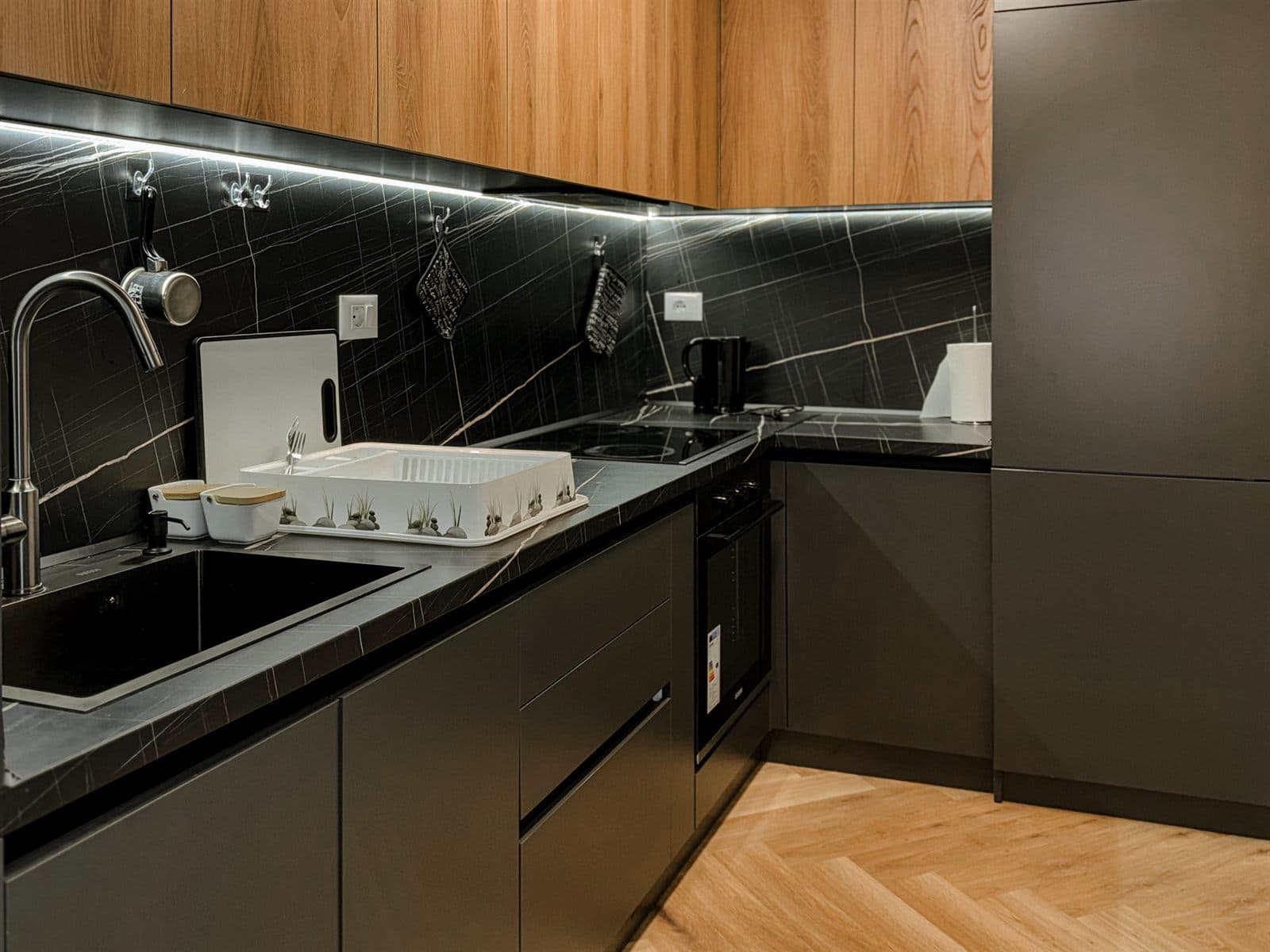 Autokton City Apartment Tirana equipped kitchen
