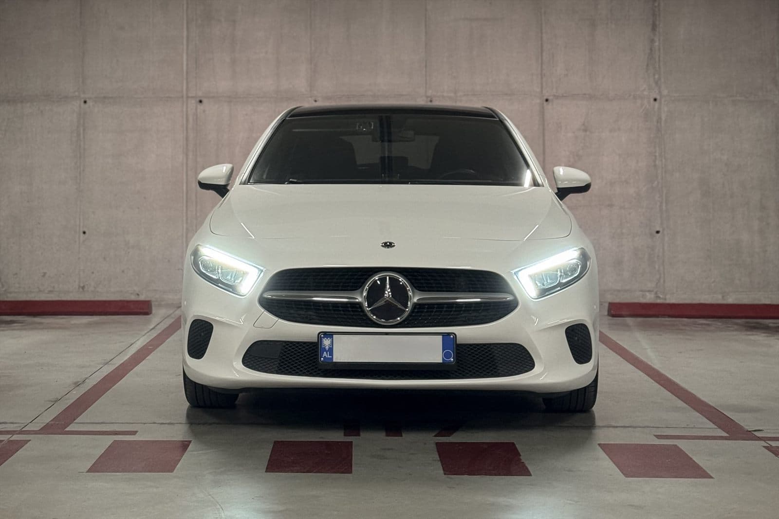 Mercedes-Benz A-Class 220 4MATIC parked indoors