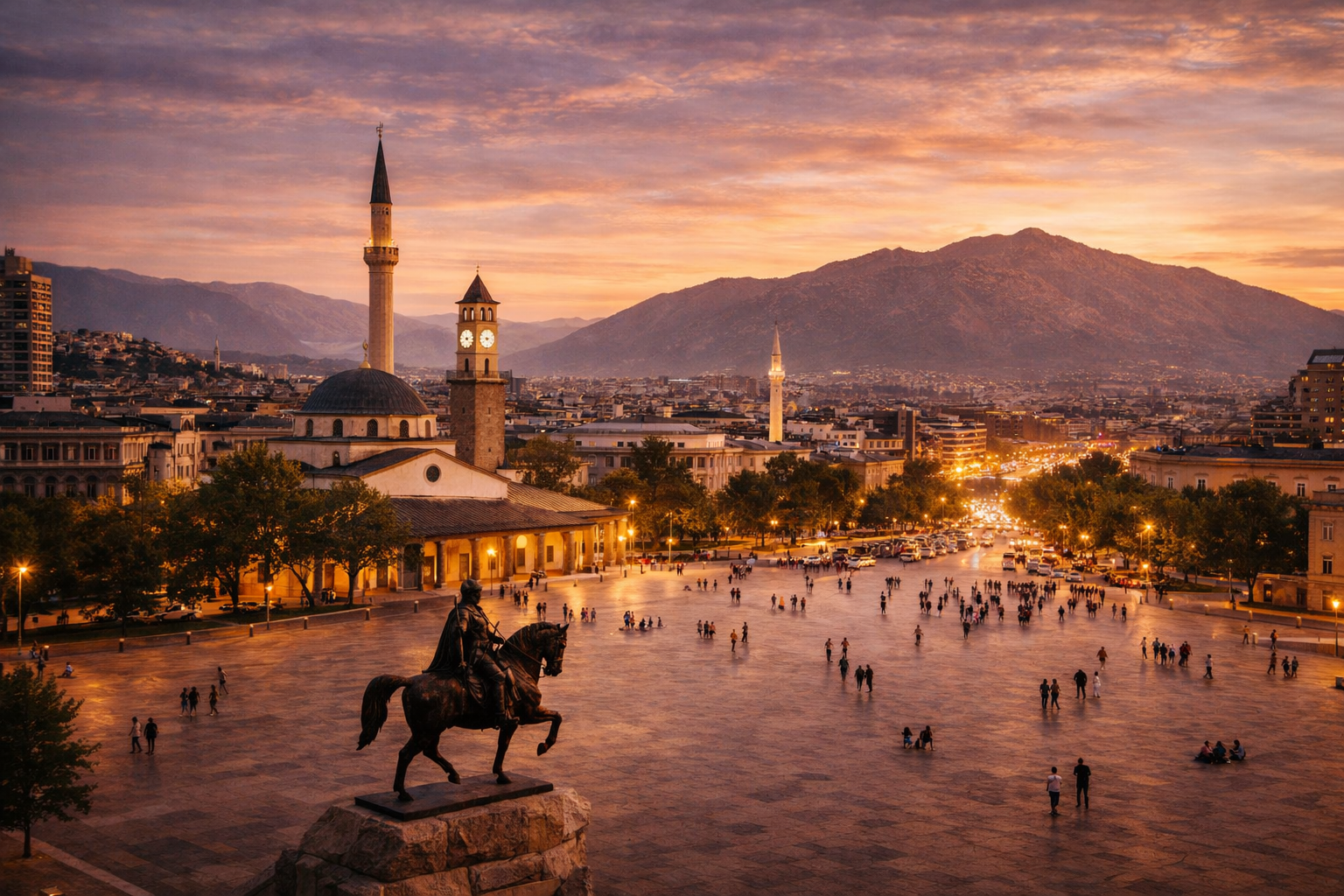 Modern rental apartment interior with warm styling